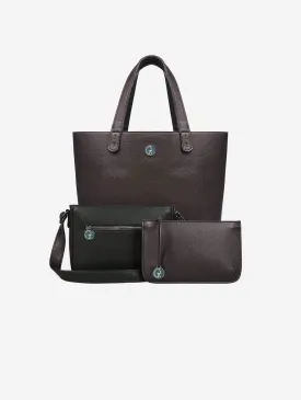 3 Vegan Leather Bags in 1 | Forest Green & Metallic