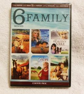 6 family Movie Pack: Silk Hope, Blue Valley Songbird, Harvest, Heartland Son, Wilderness Love, For Heaven's Sake
