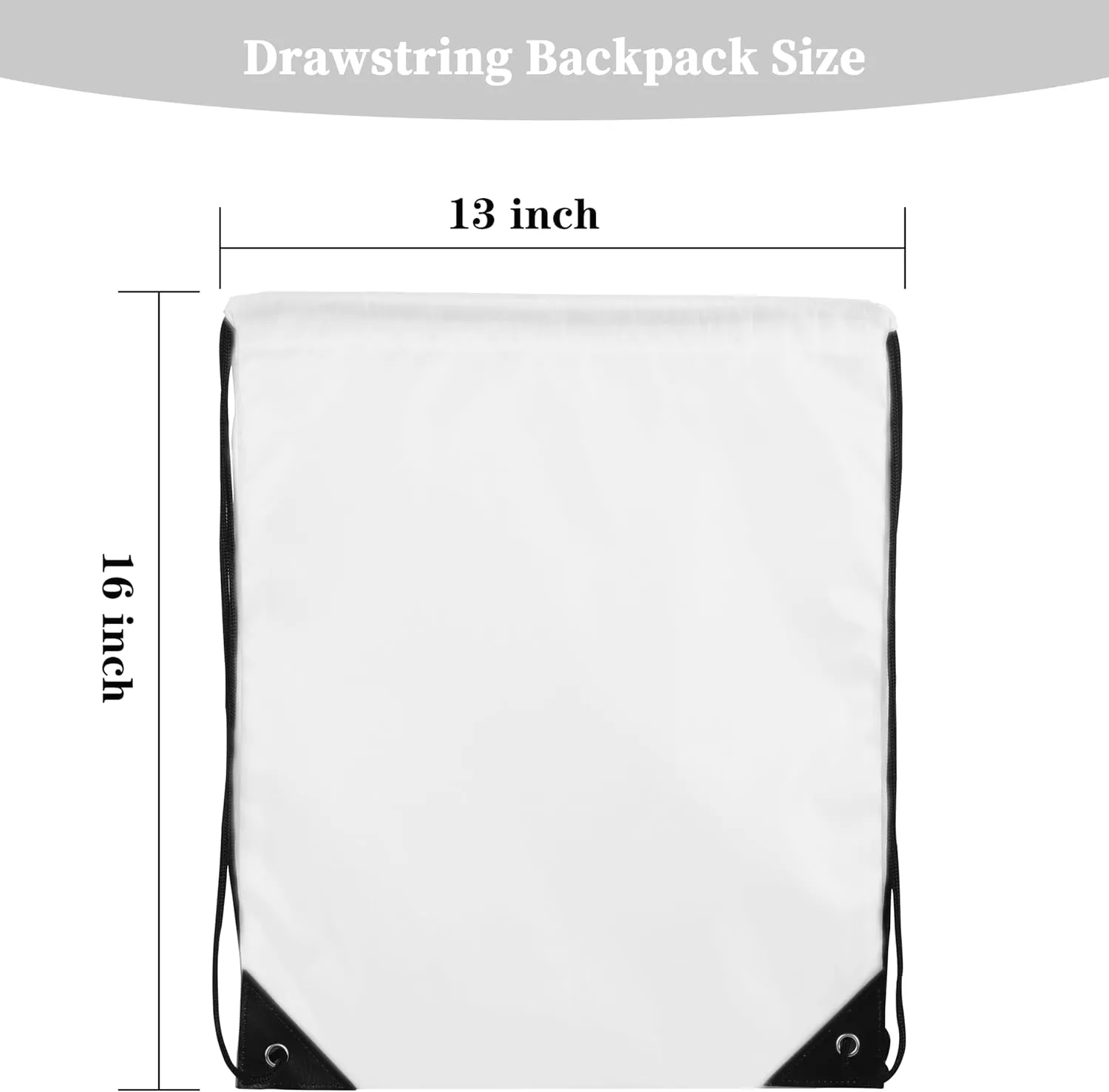 60 Pieces Drawstring Backpack Bags Sports Sackpack Bulk Cinch Gym Bag For Women Men Outdoor Sports BackpackWhite