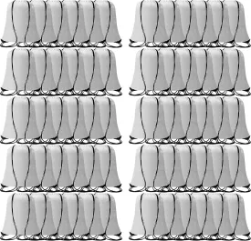60 Pieces Drawstring Backpack Bags Sports Sackpack Bulk Cinch Gym Bag For Women Men Outdoor Sports BackpackWhite