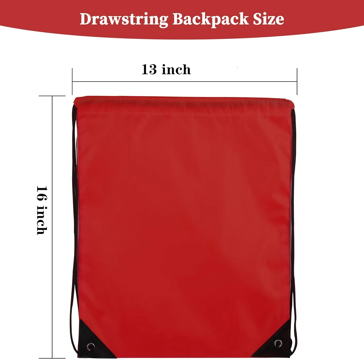 60 Pieces Red Drawstring Backpack Bags Sports Sackpack Bulk Cinch Gym Bag For Women Men Outdoor Sports Backpack