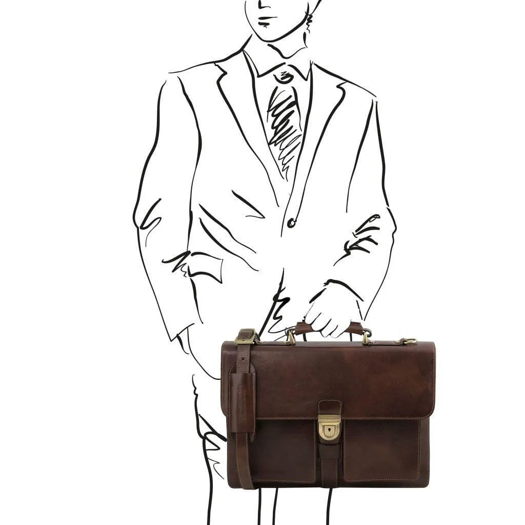 Assisi - Leather briefcase 3 compartments | TL141825