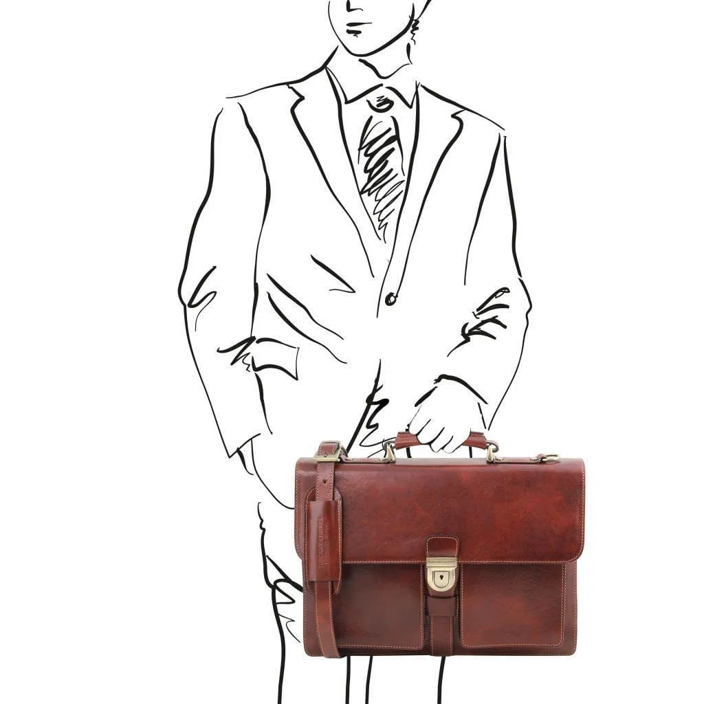 Assisi - Leather briefcase 3 compartments | TL141825