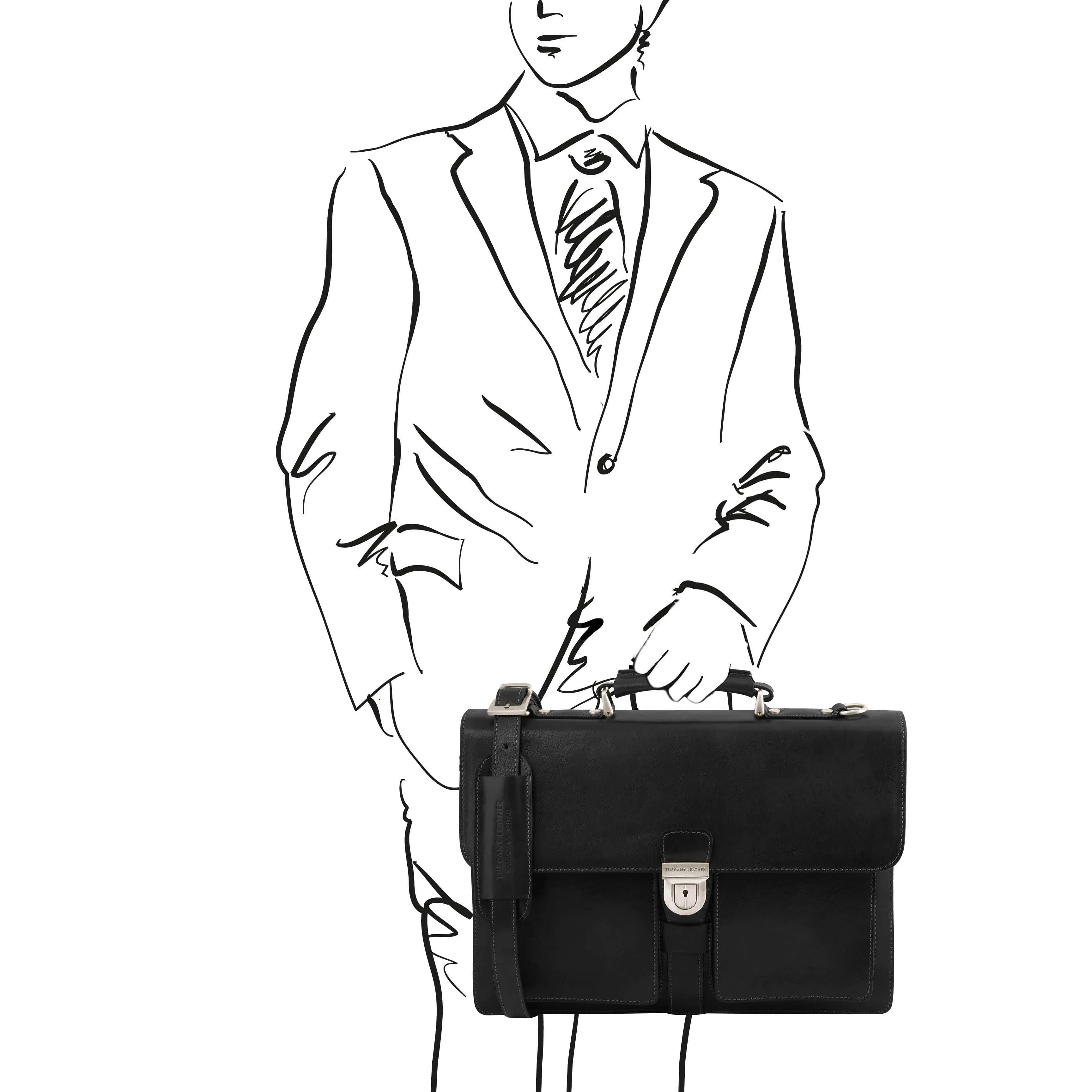 Assisi - Leather briefcase 3 compartments | TL141825