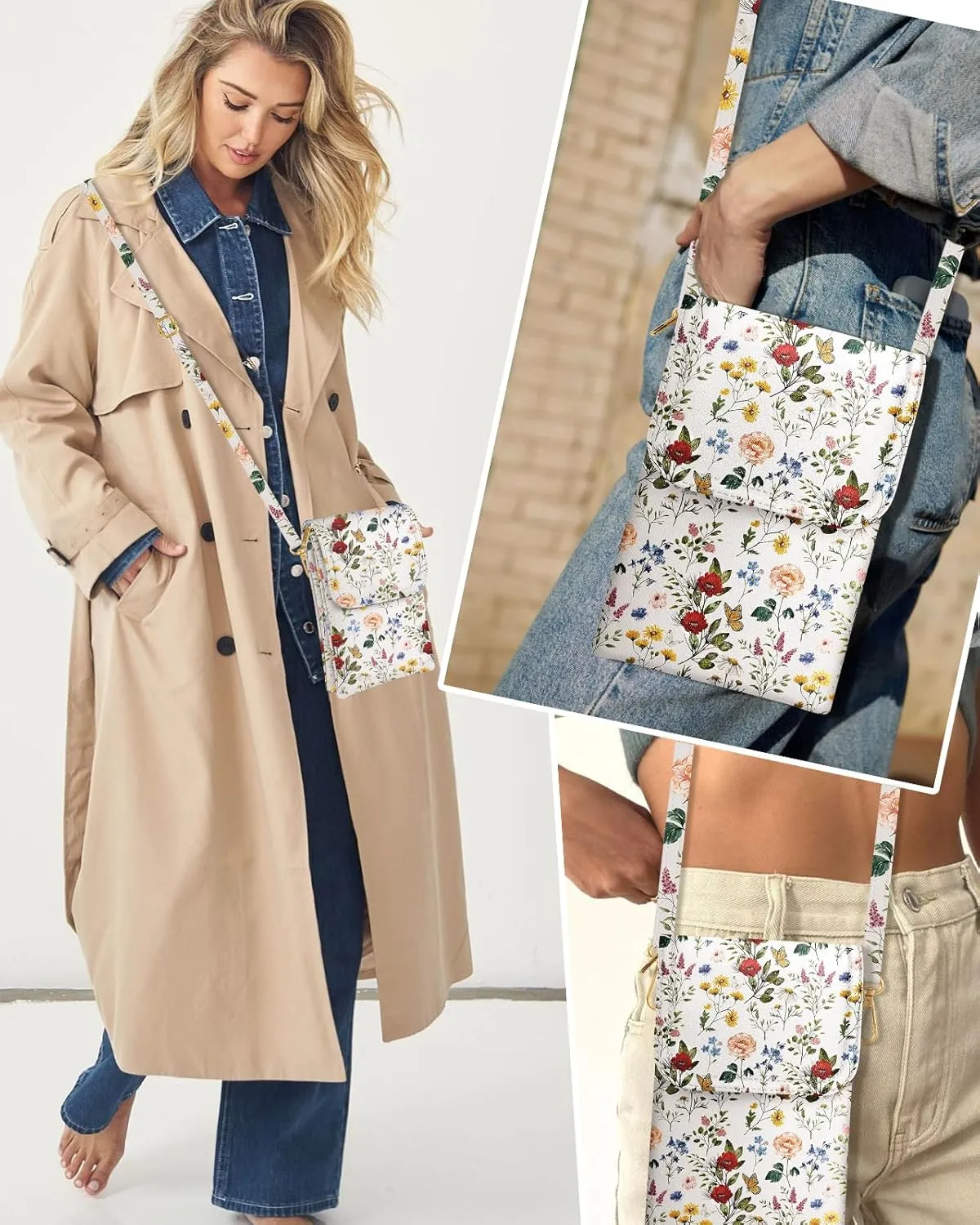 Bistup Small Crossbody Bags for Women Cross Body Purse Handbag Leather Cute Medium Cell Phone Bag Wallet Pouch