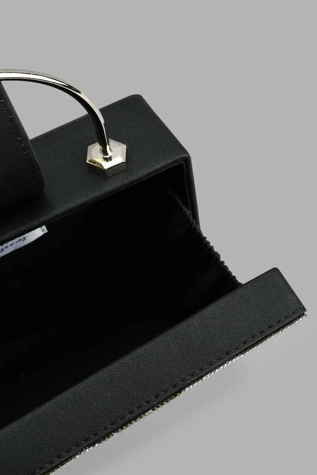 Black And Silver Embellished Evening Clutch