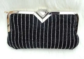 Black Rectangle Beautiful Party Evening Purse
