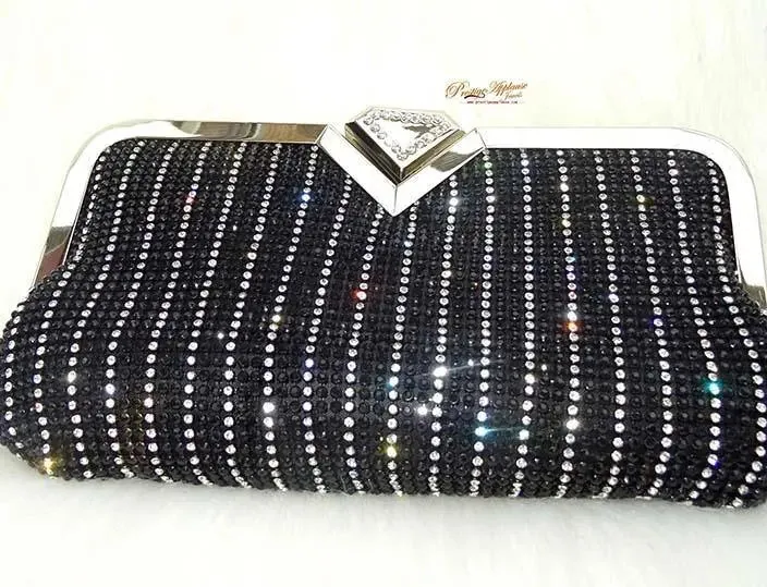 Black Rectangle Beautiful Party Evening Purse