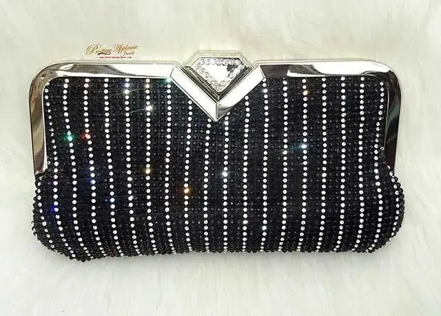 Black Rectangle Beautiful Party Evening Purse
