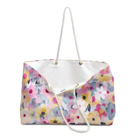 Blossom Elegance Travel Duffel Bag - Sophisticated Weekend Companion