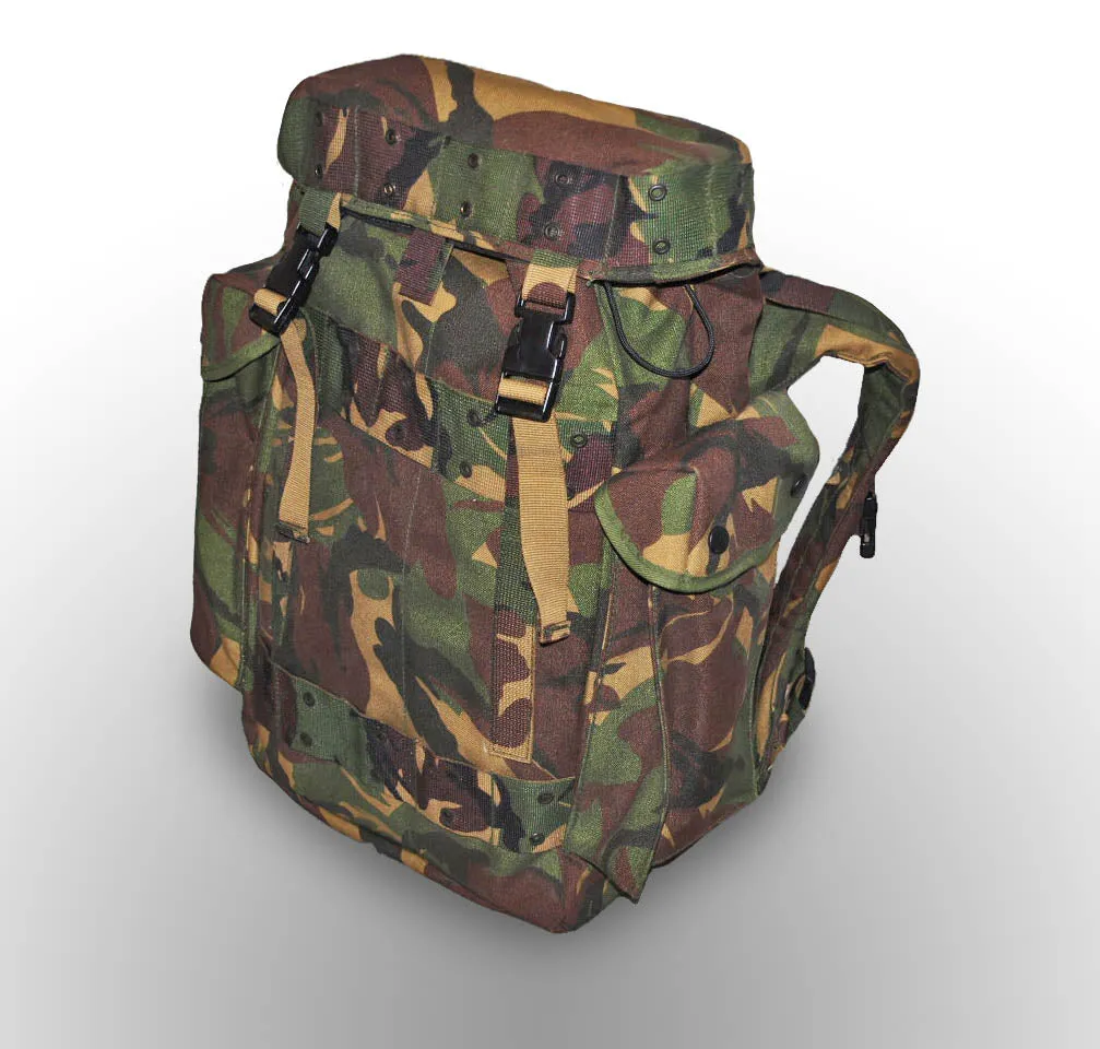 Camo 35 litre Waterproof Military Rucksack - Dutch Army Surplus - DISTRESSED RANGE