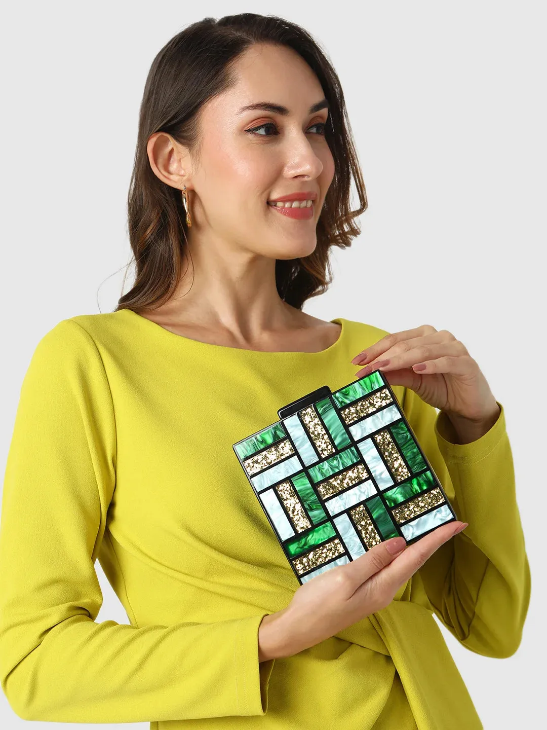 Caprese Grazia Clutch Small Green