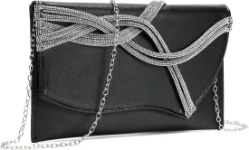 CARIEDO Women's Evening Bag Elegant Clutch Delicate PU Leather Flap Handbag Prom Wedding Party