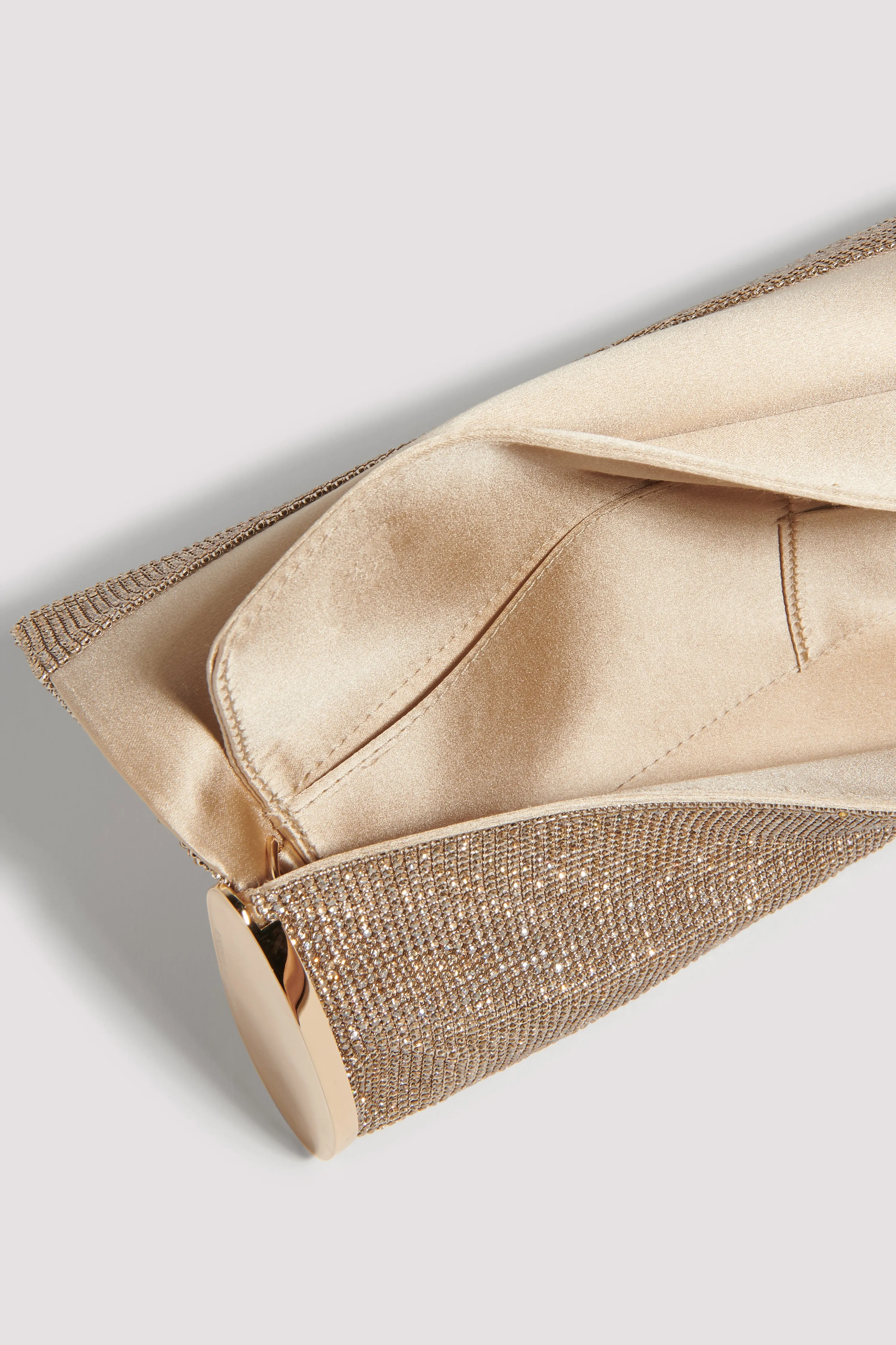 Champagne Kate Crystal Embellished Clutch