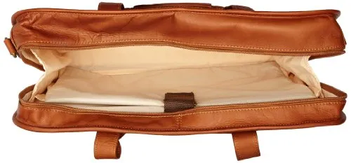 Claire Chase Professional Computer Briefcase, Saddle, One Size