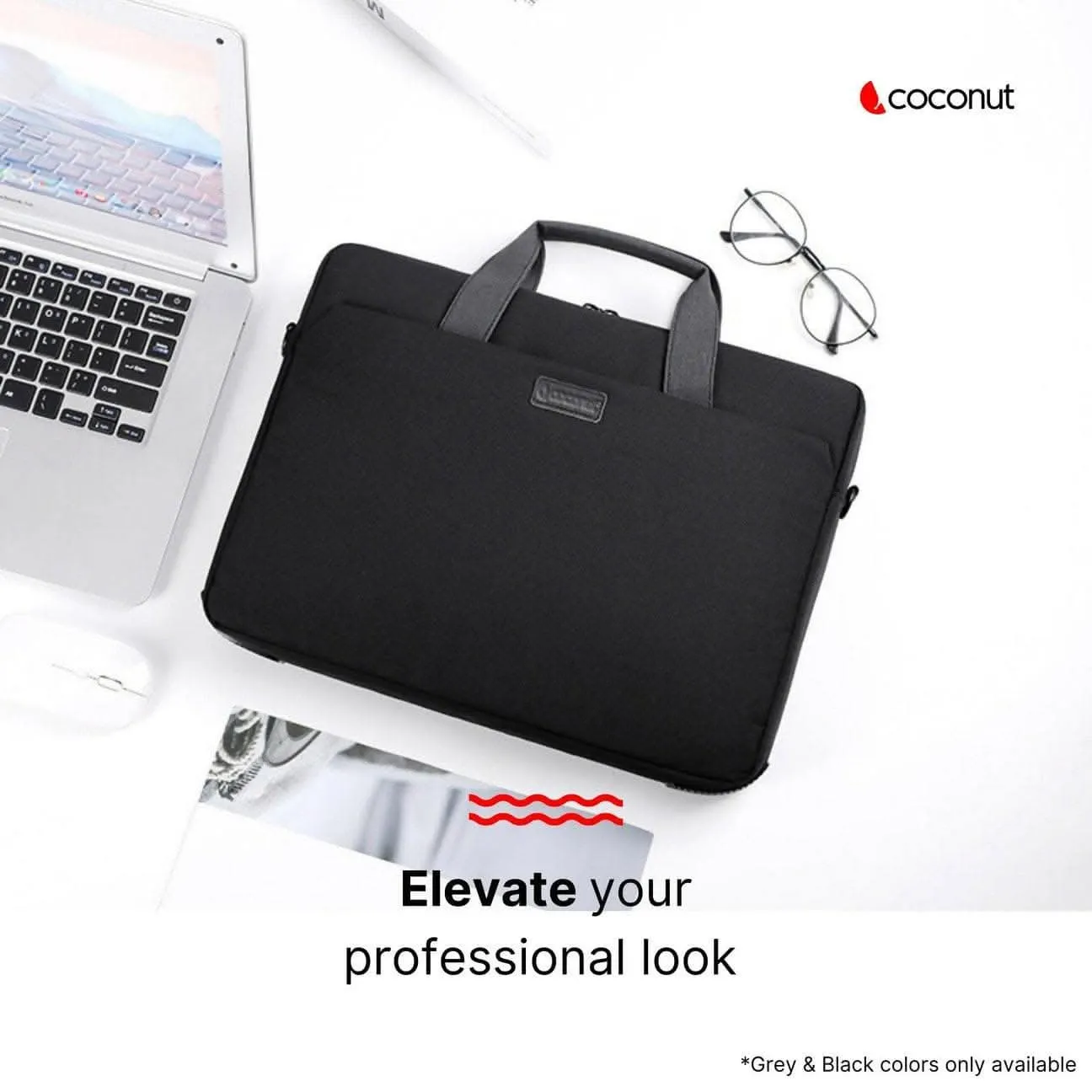 Coconut Armor Laptop Bag | Black | 14inch