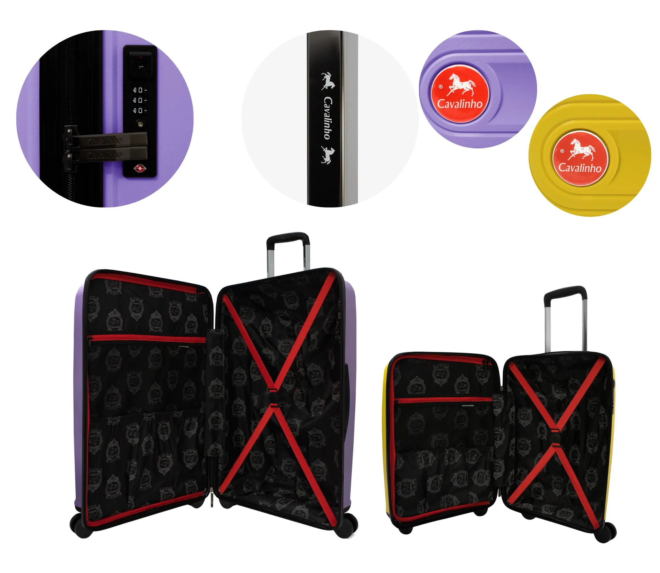 Colorful 2 Piece Luggage Set (19" & 28")