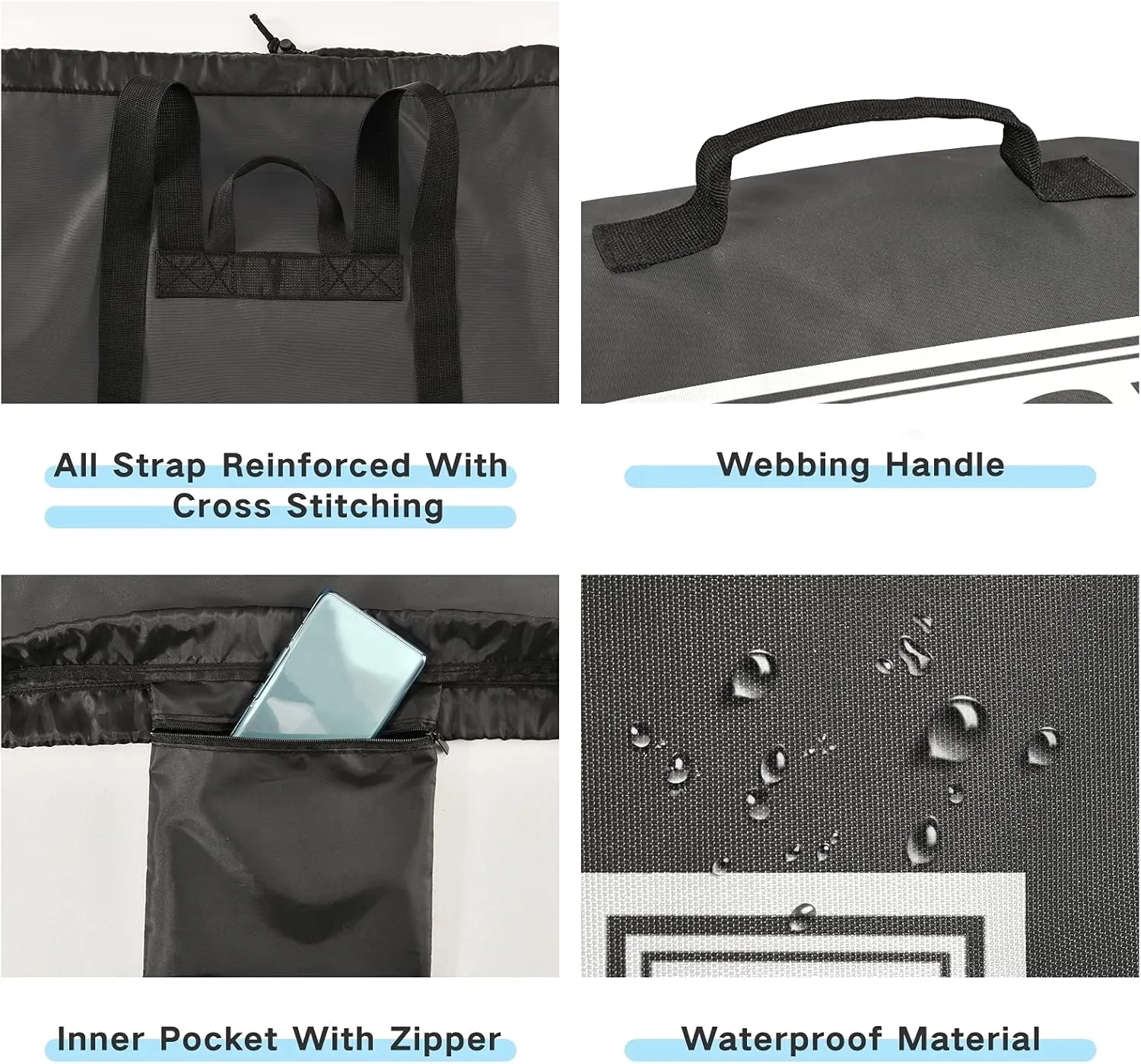 Dark Grey Laundry Backpack Large Heavy Duty Laundry Bag for College Students Laundry bag with Shoulder Straps Dirty Clothes Organizer for Traveling Waterproof