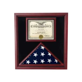 Flag and Document Display Case - Fit 3" x 5" flag.