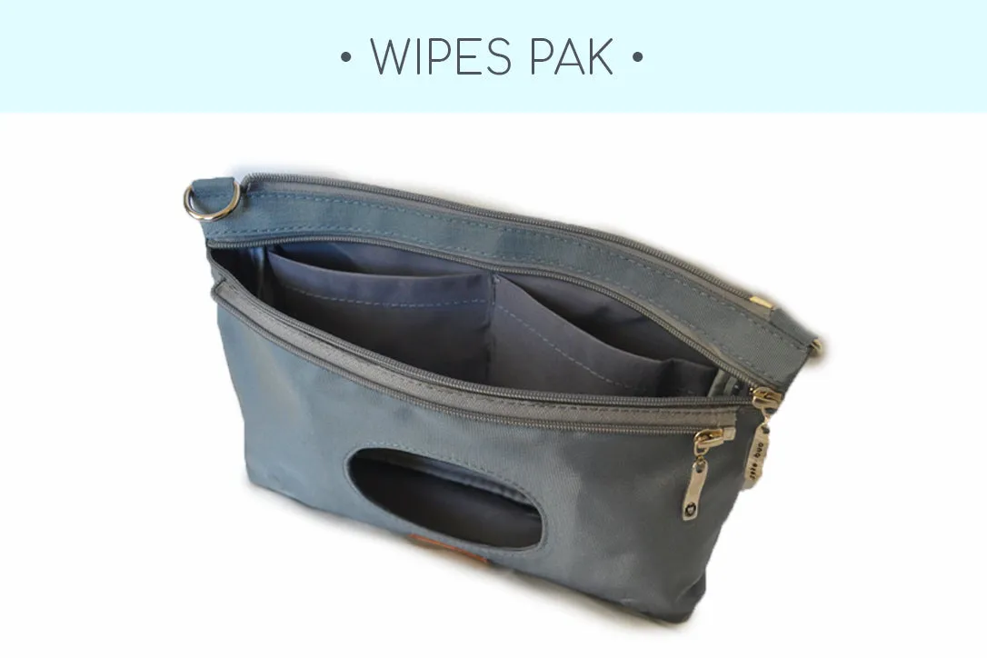 Full Convertible Set Diaper Bag with Tote in Nylon | Gray