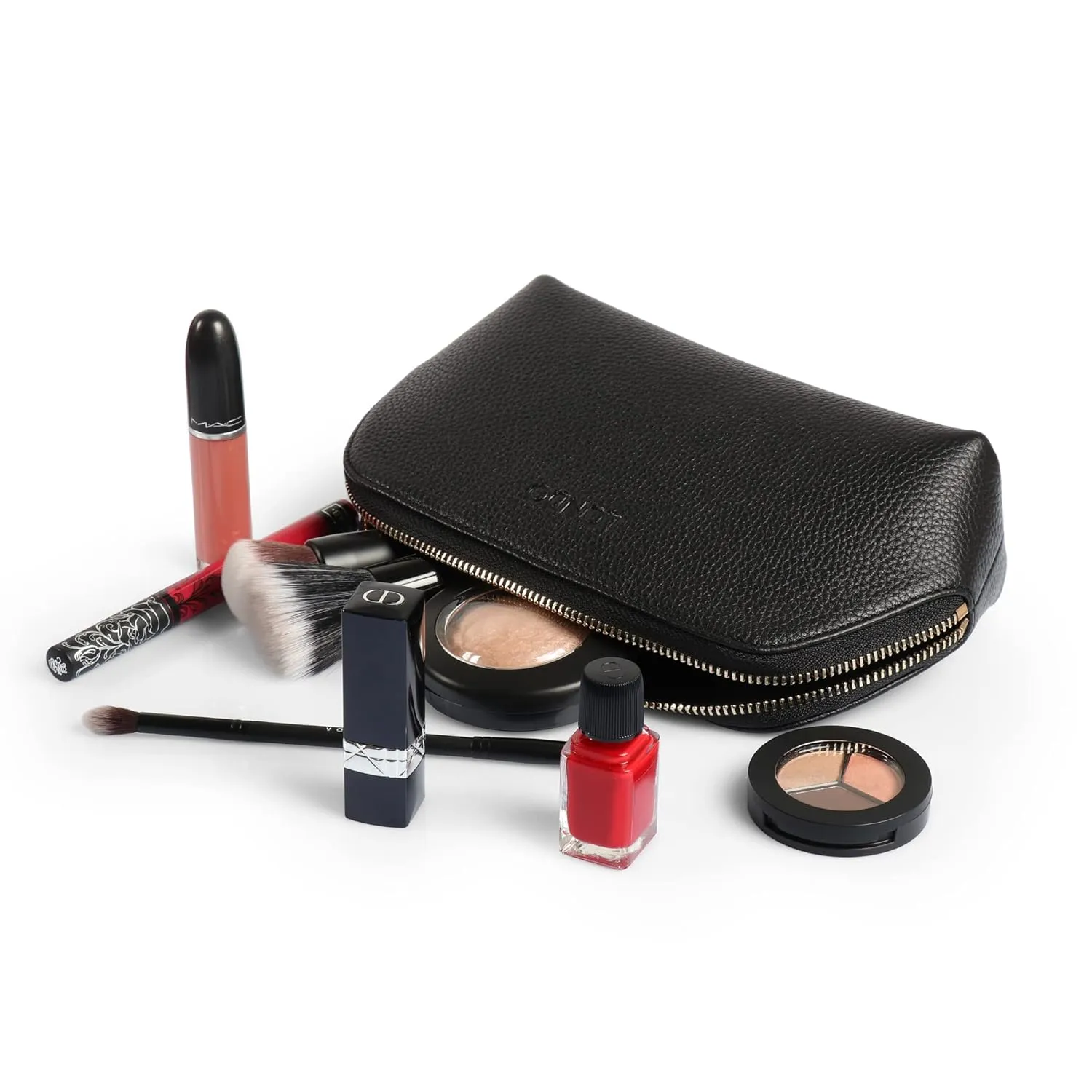 Genuine Leather Makeup Bag  Cosmetic Pouch, Travel Organizer, Toiletry Clutch for Women, Stylish & Durable Storage for Essentials