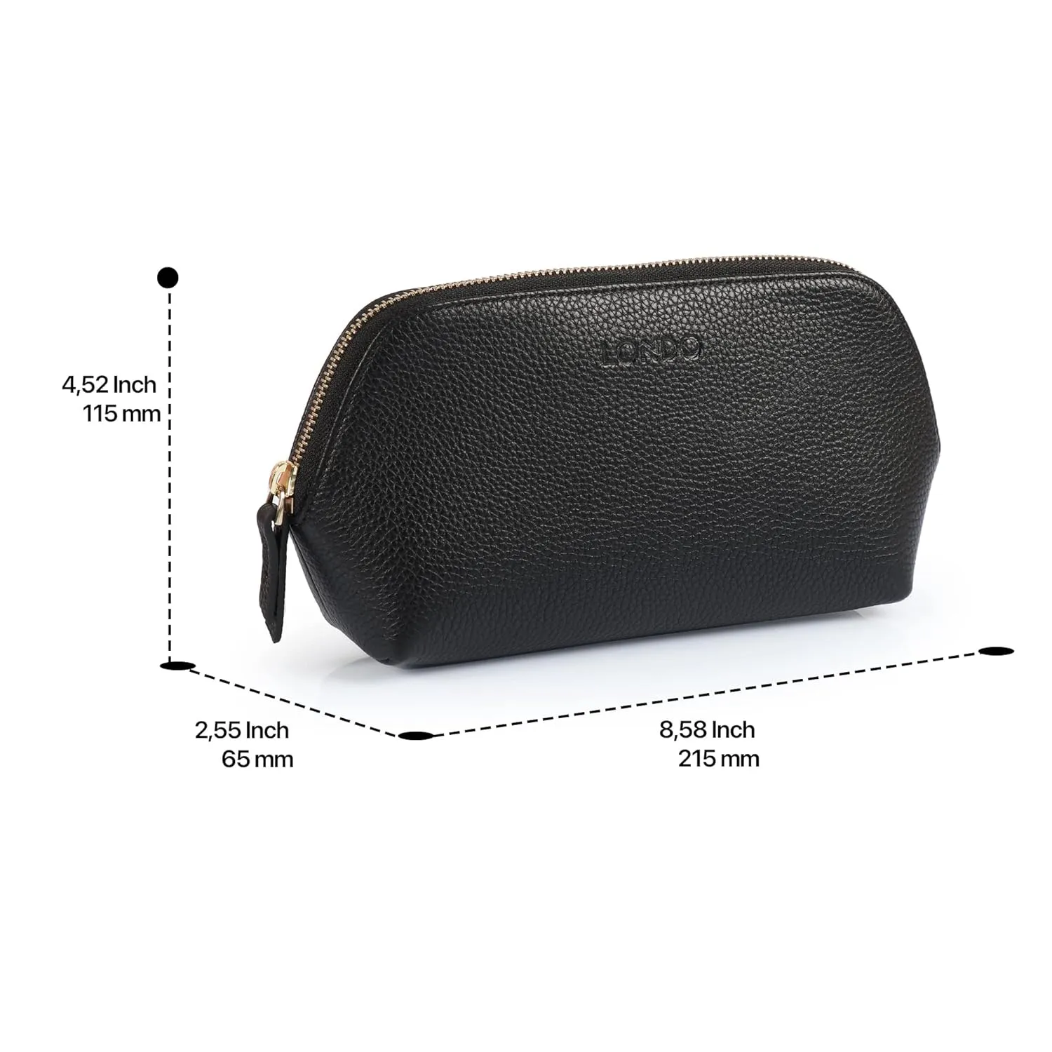 Genuine Leather Makeup Bag  Cosmetic Pouch, Travel Organizer, Toiletry Clutch for Women, Stylish & Durable Storage for Essentials