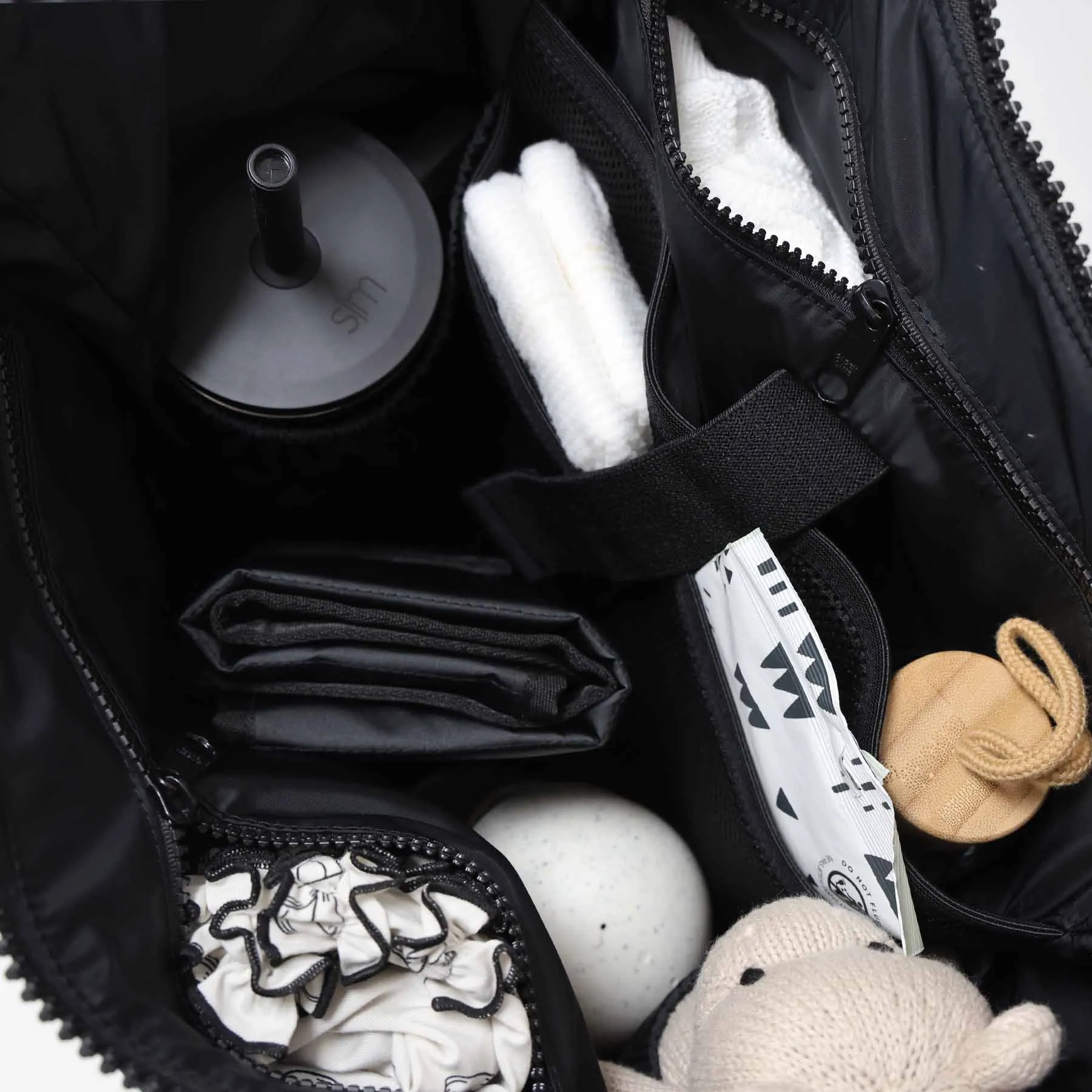 Lane Convertible Diaper Bag Tote | Black