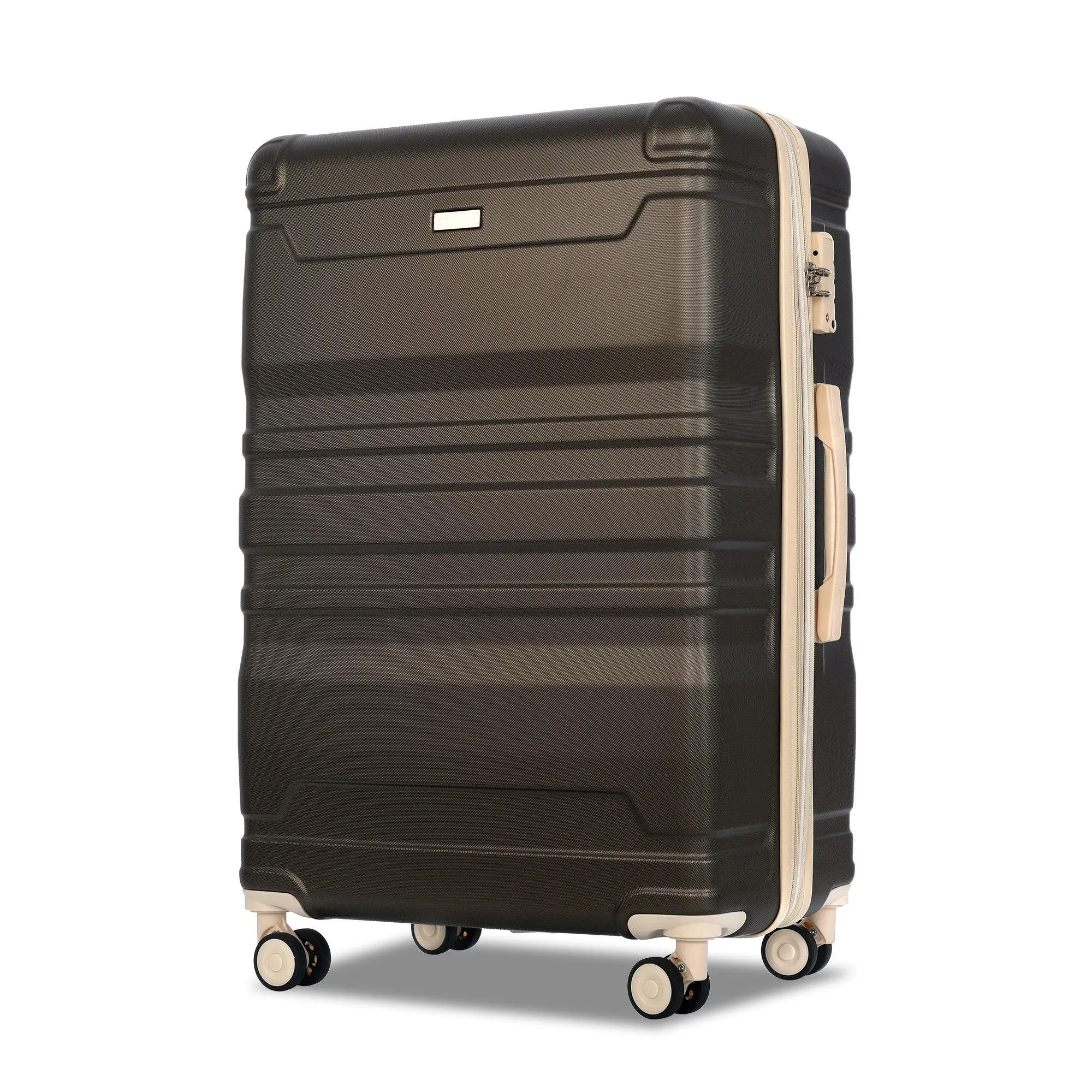 Luggage Sets New Model Expandable Abs Hardshell 3 Pieces Clearance Luggage Hardside Lightweight Durable Suitcase Sets Spinner Wheels Suitcase With Tsa Lock 20''24''28'' (Brown)