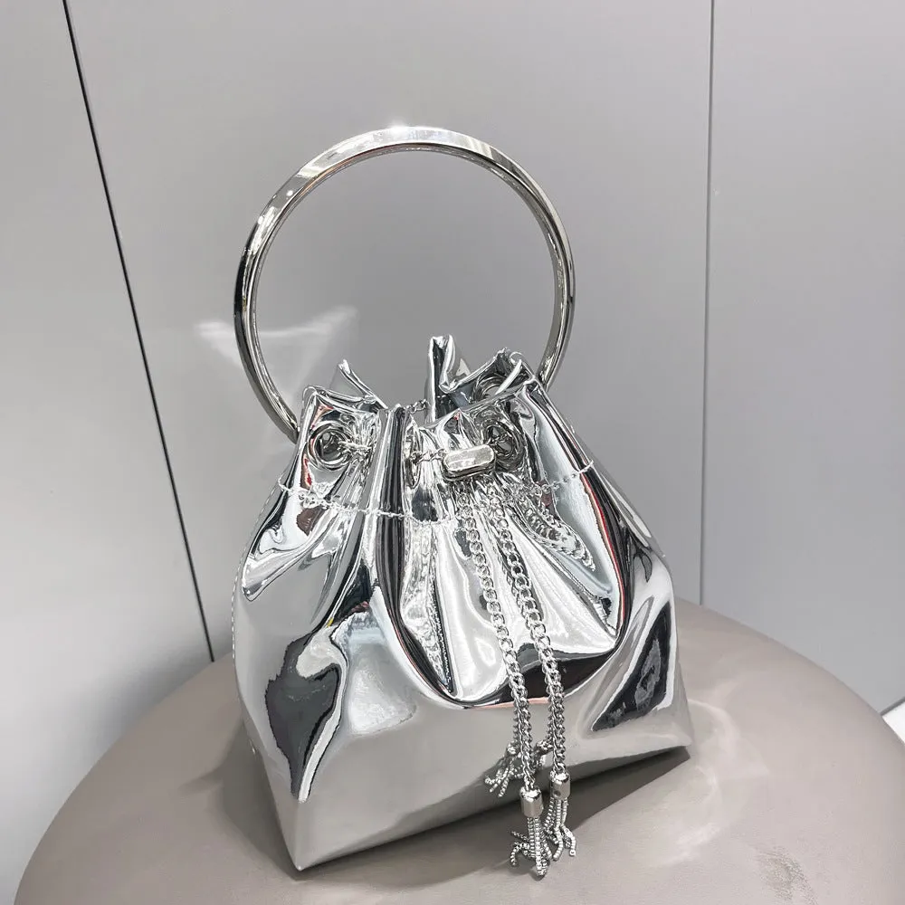 Metallic Glam: Women's Chain Clutch Bag