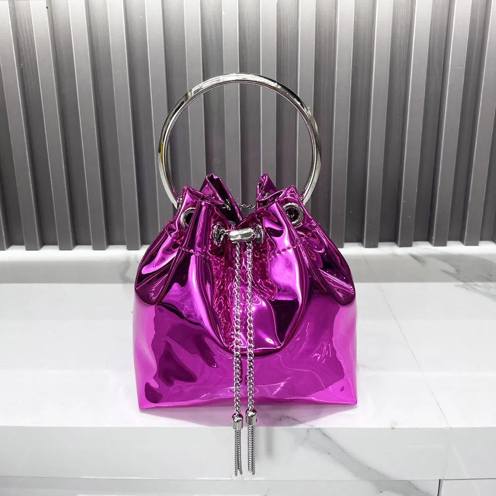 Metallic Glam: Women's Chain Clutch Bag