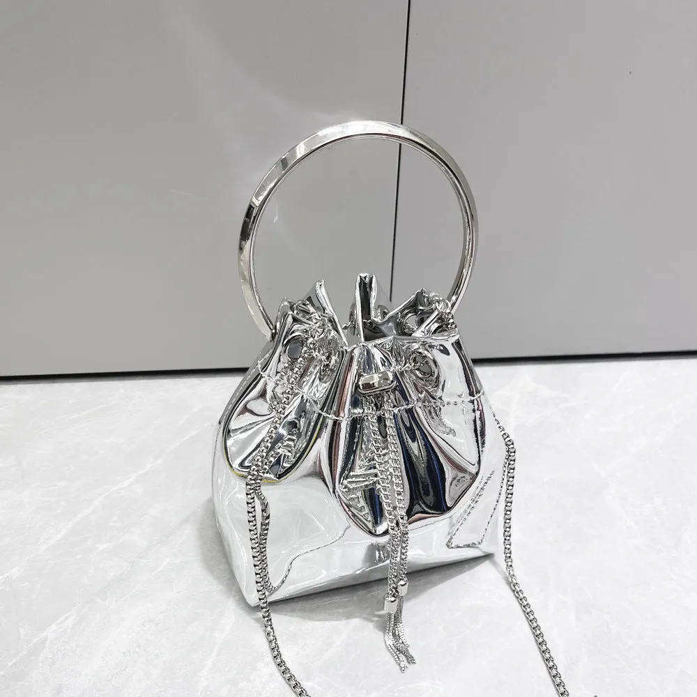 Metallic Glam: Women's Chain Clutch Bag