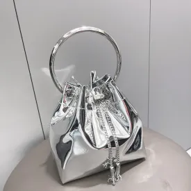 Metallic Glam: Women's Chain Clutch Bag