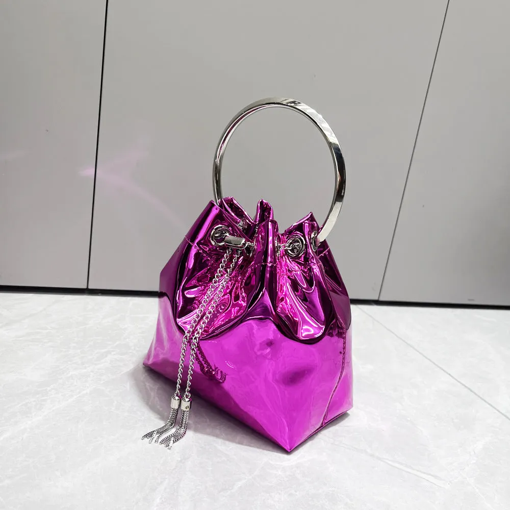 Metallic Glam: Women's Chain Clutch Bag