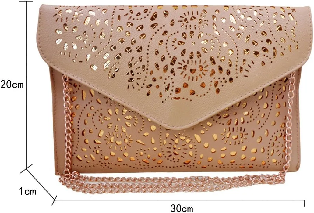 Mily Glitter Sequins Envelop Clutch Tote Shoulder Bag Handbag