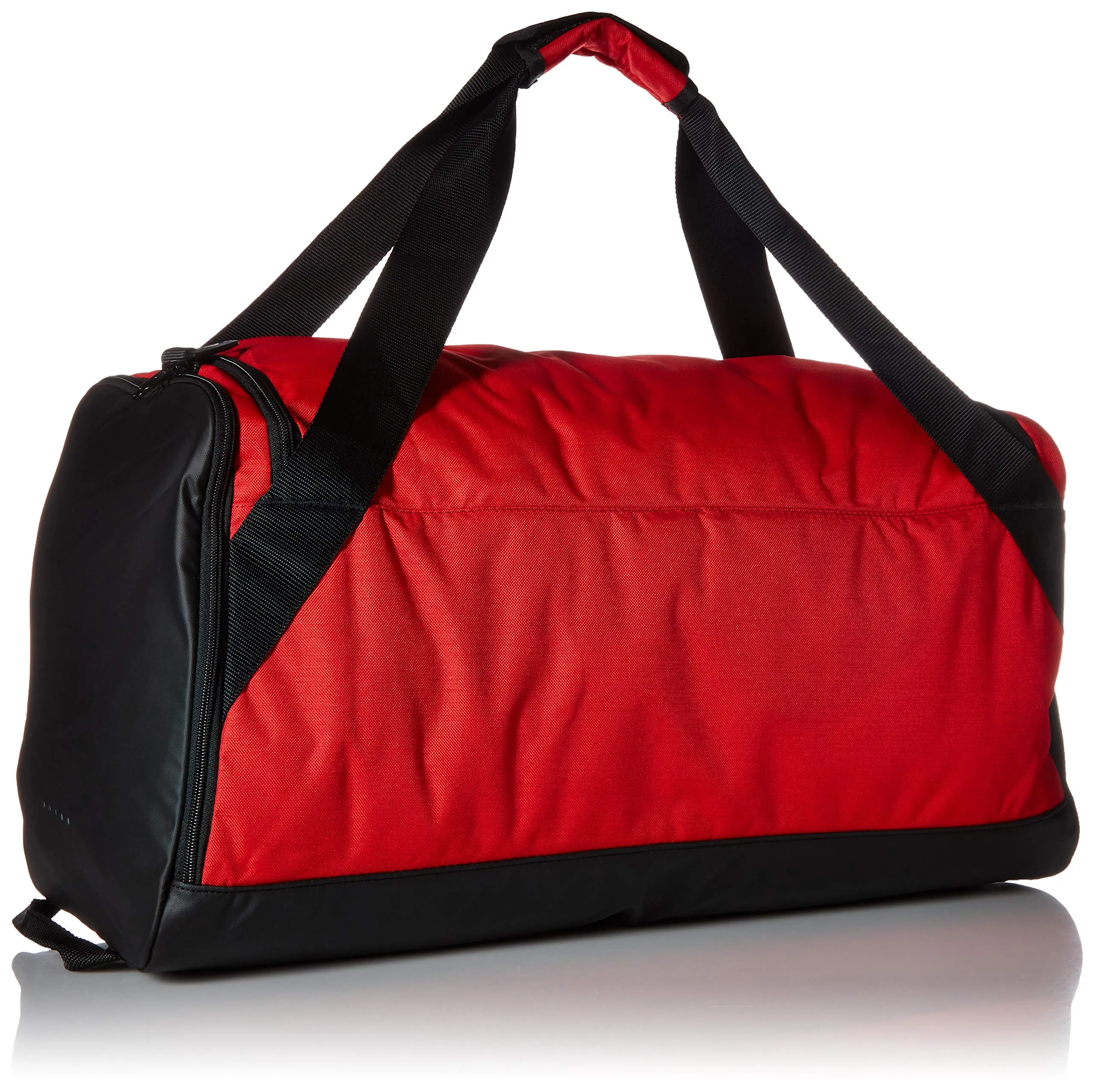 Nike Brasilia Training Duffel Bag, Versatile Bag with Padded Strap and Mesh Exterior Pocket, Medium, University Red/Black/White