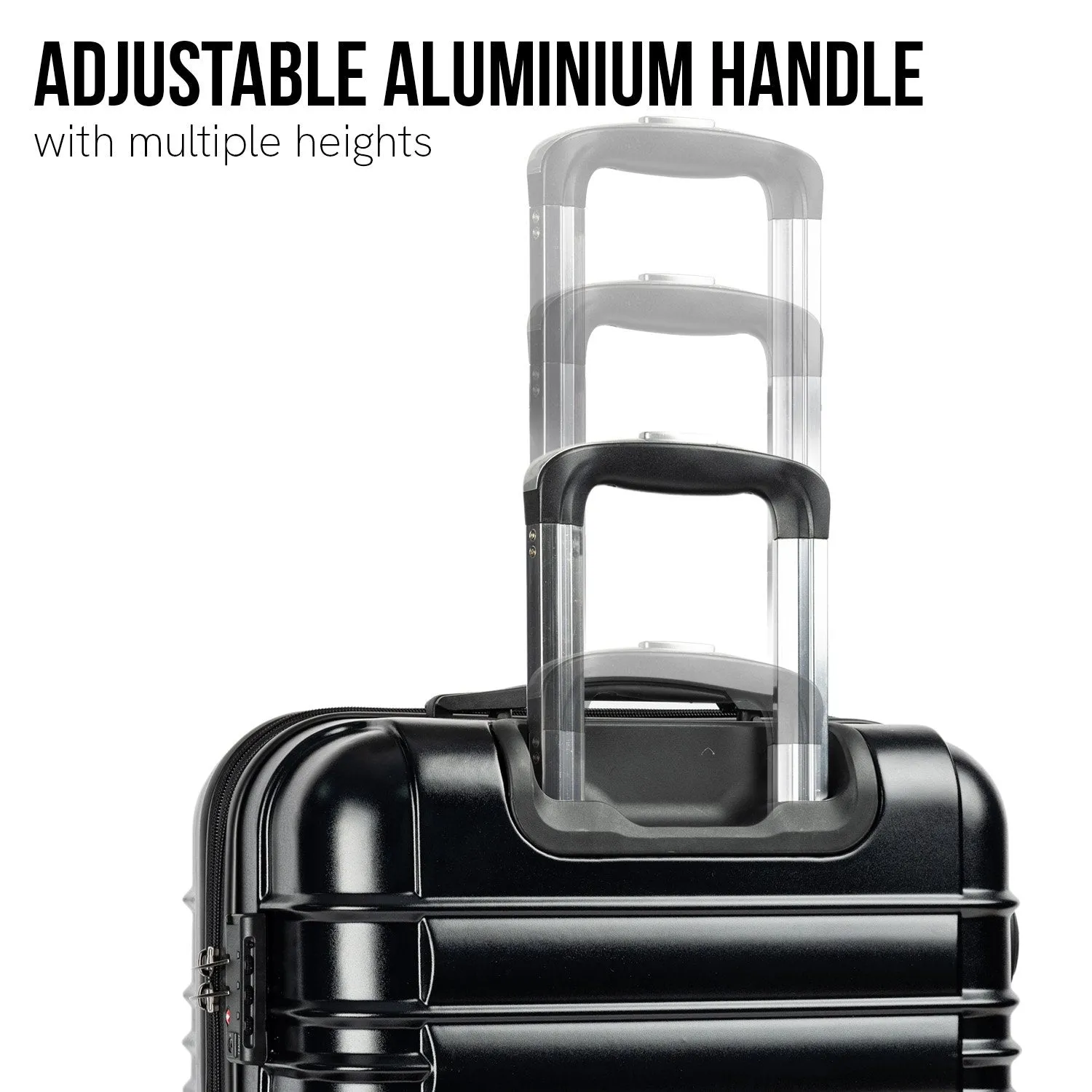 Olympus Noctis Hard Shell ABS PC Luggage Set in Stygian Black (3 Piece Set)