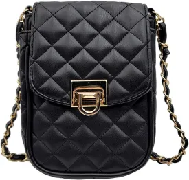 Phone Crossbody Bags for Women Small Vegan Leather Mini Shoulder Wallet Card Quilted Purse