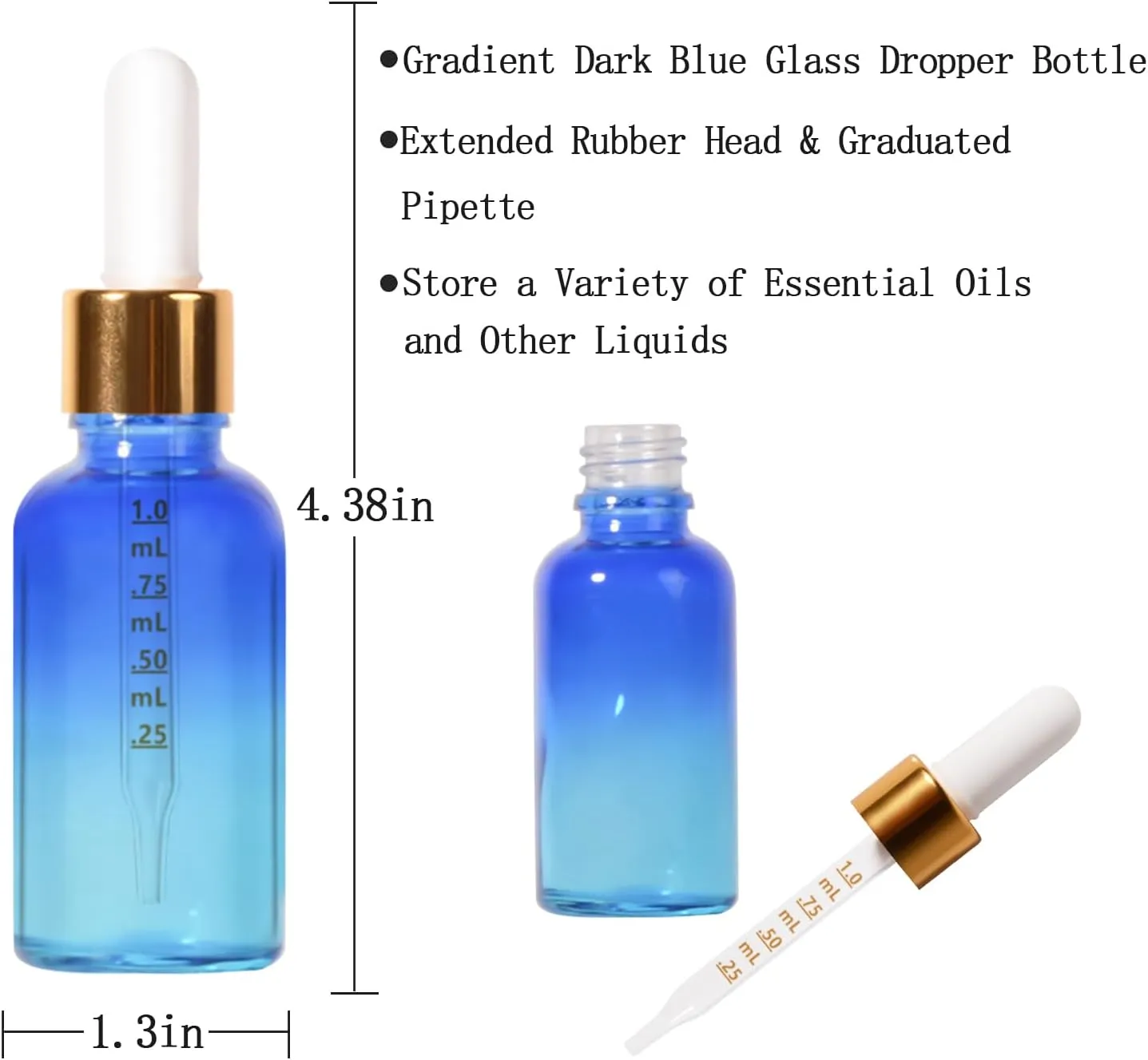 Set of 3, 1ounce Dropper Bottles, Eye Dropper Bottle, Empty Glass Dropper Bottles, Herbal Essence Travel Liquid