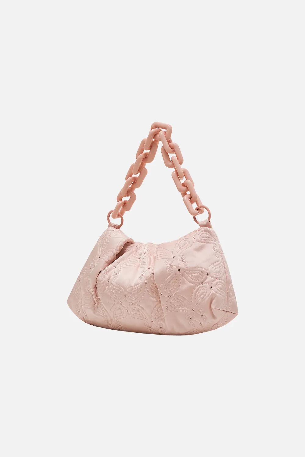 SMALL CLUTCH WITH CHAIN SOLID PINK