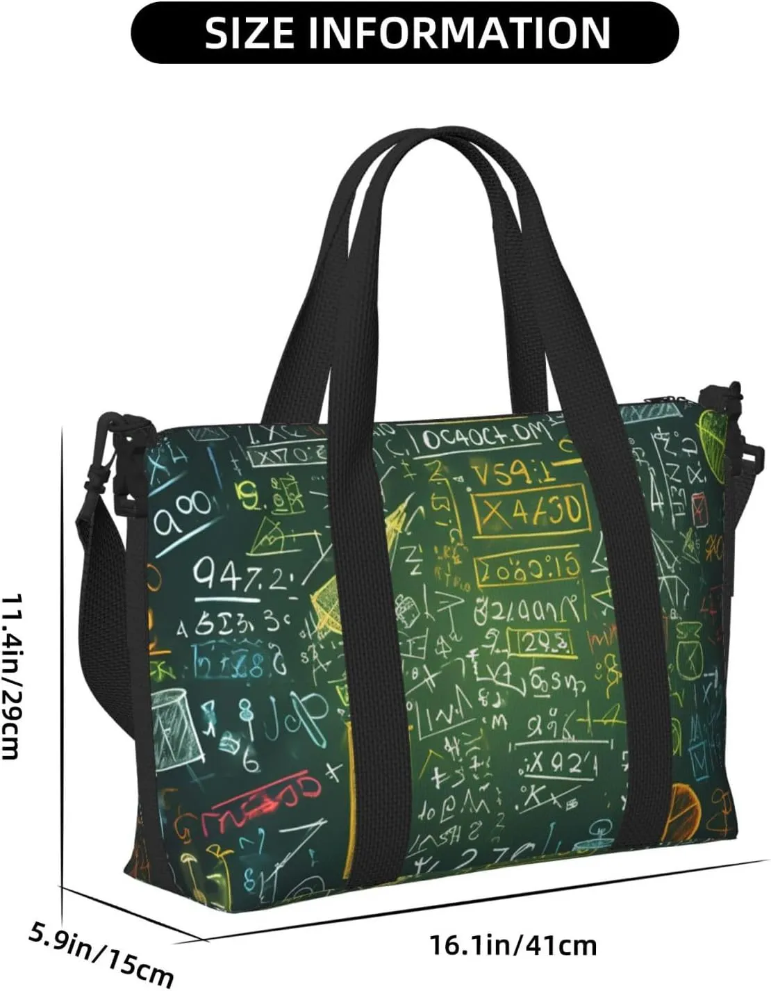 Sports Gym Bag for Women Men Travel Duffel Bag Tote Weekender Bag Carry on Overnight Bag for Travel Swimming Fitness Workout Sports Math question Duffle Bag