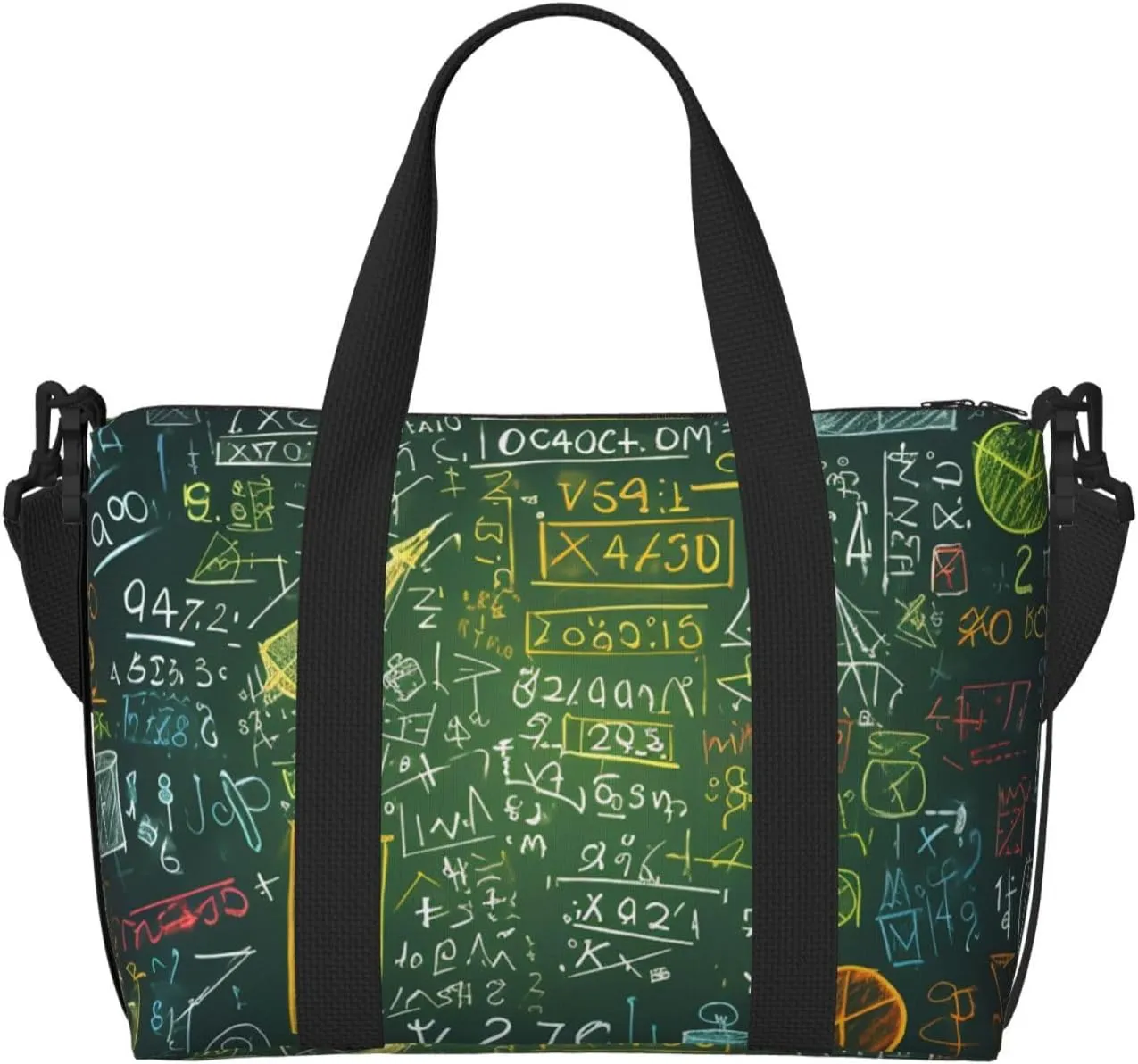Sports Gym Bag for Women Men Travel Duffel Bag Tote Weekender Bag Carry on Overnight Bag for Travel Swimming Fitness Workout Sports Math question Duffle Bag