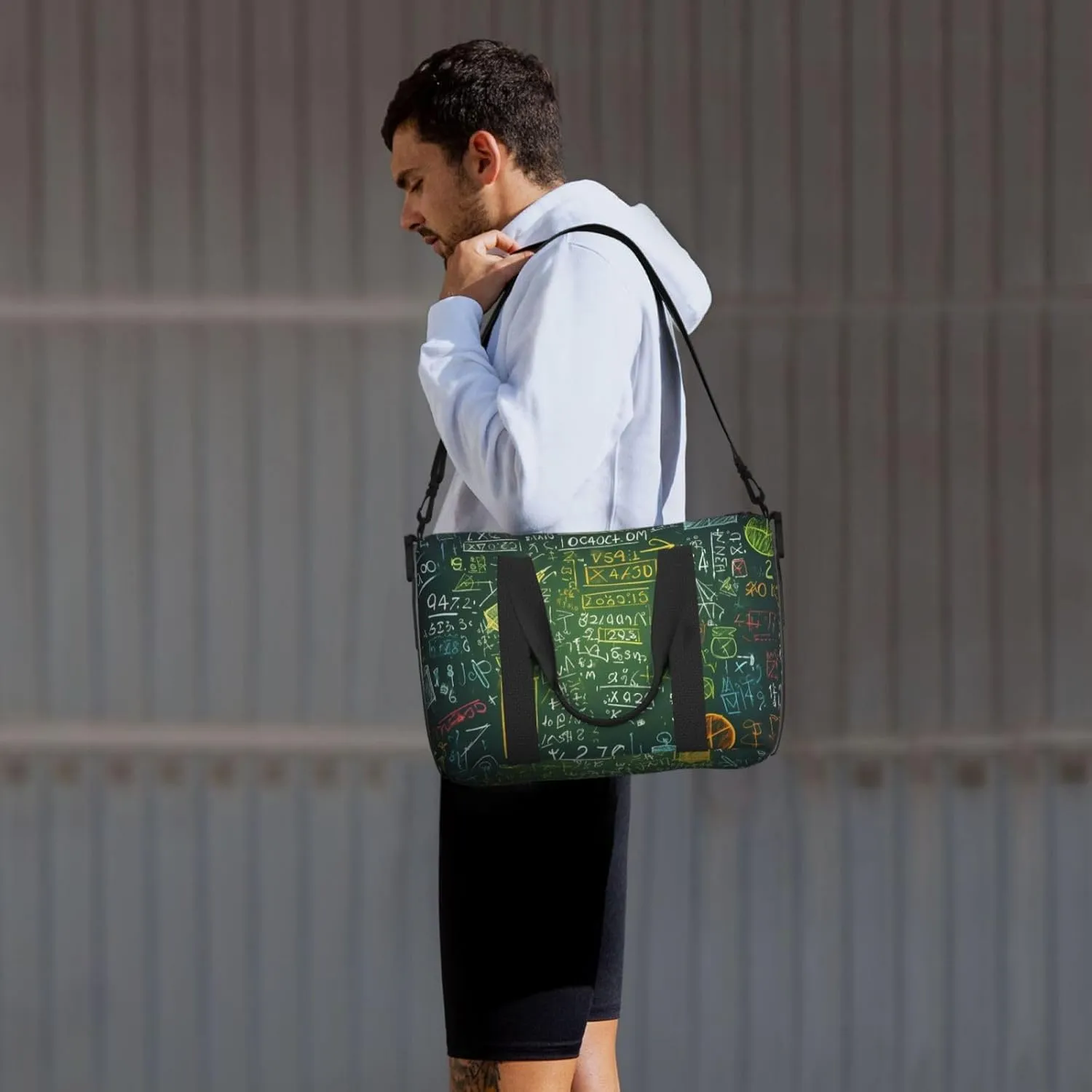 Sports Gym Bag for Women Men Travel Duffel Bag Tote Weekender Bag Carry on Overnight Bag for Travel Swimming Fitness Workout Sports Math question Duffle Bag