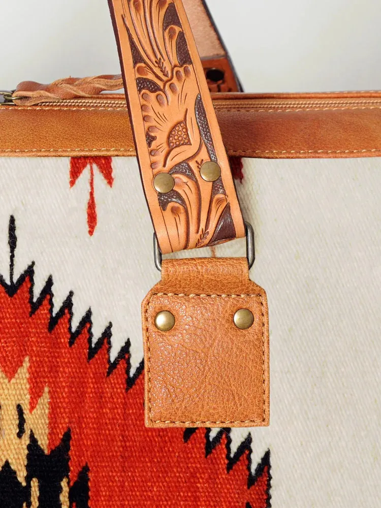The Journey Matters Western Leather Weekender Duffel