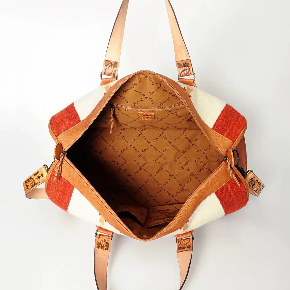 The Journey Matters Western Leather Weekender Duffel