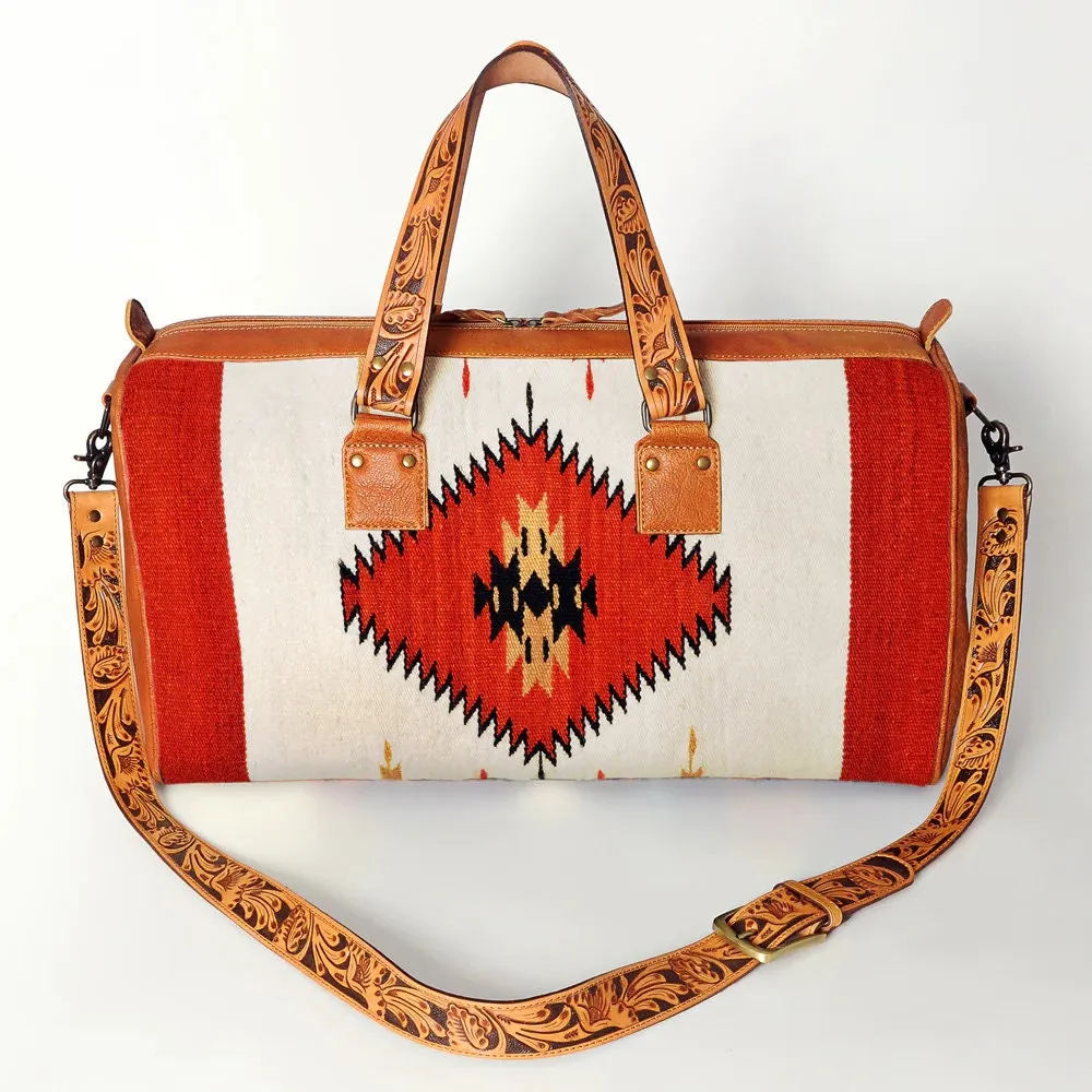 The Journey Matters Western Leather Weekender Duffel