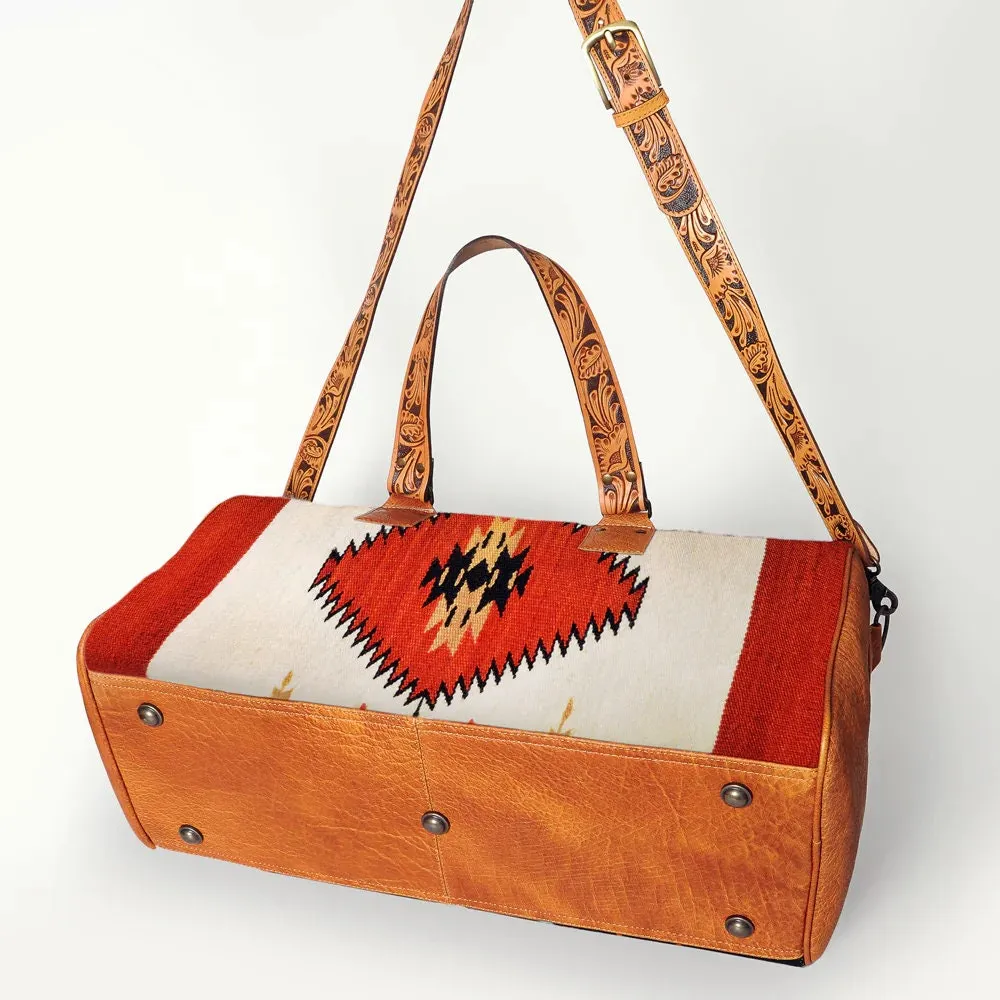 The Journey Matters Western Leather Weekender Duffel
