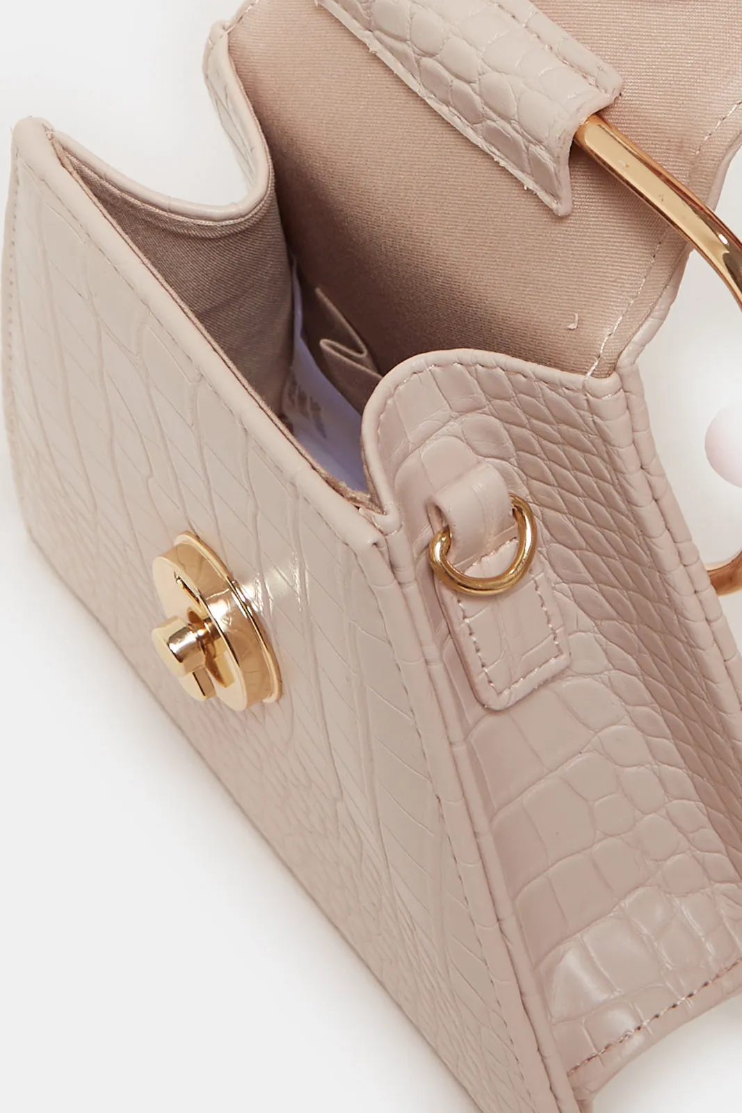 Women Pink With Top Handle Evening Clutch