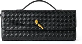Woven Purse For Women Evening Clutch Woven Leather Handbags Crossbody Bag Suede Purse Formal Evening bag